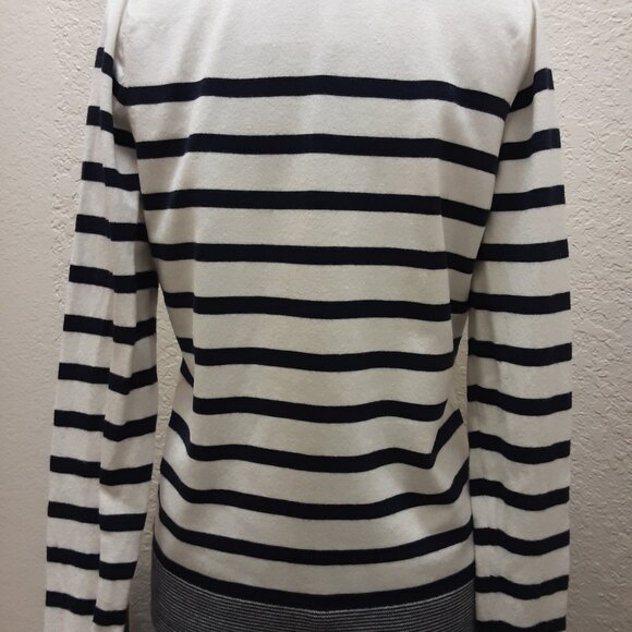 Express Striped V Neck Cardigan Sweater - Picture 2 of 6